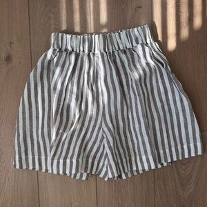 LINEN FOX | STRIPED LINEN SHORTS | XS